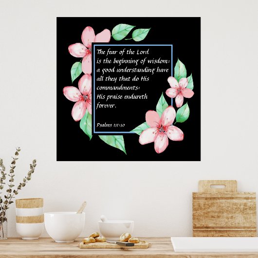 Psalmen 111:10 poster (Küche)