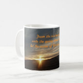 Psalmen 113:3 - Südlicher Oregon Sonnenuntergang Kaffeetasse (Vorderseite Links)