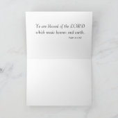 Psalmen 115:15 mit Blumengrüßkarte Karte (Innenseite)