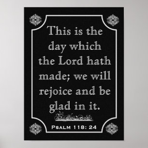 Psalmen 118: 24 — Art Print Poster