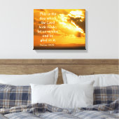 Psalmen 118: 24 Canvas Print Leinwanddruck (Insitu (Schlafzimmer))