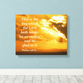 Psalmen 118: 24 Canvas Print Leinwanddruck (Insitu (Holzboden))