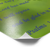 Psalmen 118:24 fotodruck (Ecke)