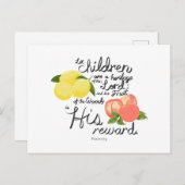 Psalmen 127 Schwangerschaft Ankündigung Postkarte (Vorne/Hinten)