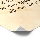 Psalmen 128:5 Hebräisch und Englisch Poster (Ecke)