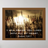 Psalmen 138:1 _ Poster Art (Vorne)