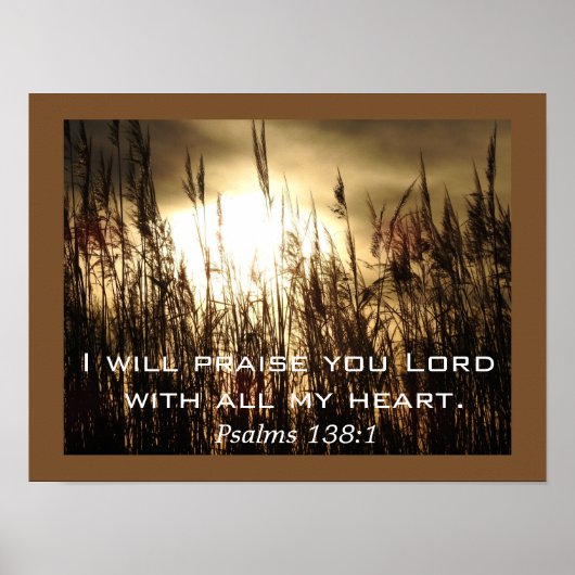 Psalmen 138:1 _ Poster Art (Vorne)
