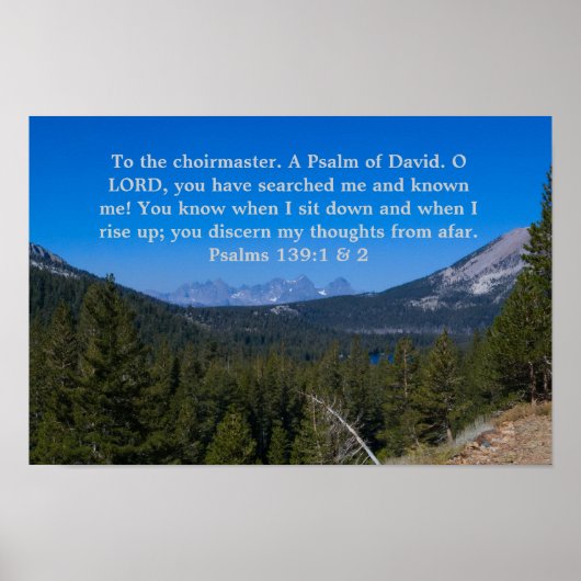 Psalmen 139:1 und 2 Plakat (Vorne)