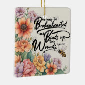 Psalmen 147:3 Christliches Bibelverse-Bild Keramikornament (Rechts)