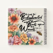 Psalmen 147:3 Christliches Bibelverse-Bild Notizblock (Rückseite)