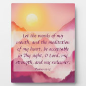 Psalmen 19:14 Plaque Fotoplatte (Vorderseite)