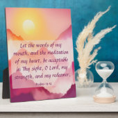 Psalmen 19:14 Plaque Fotoplatte (Seite)