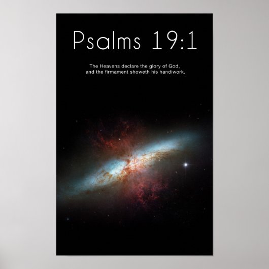 Psalmen 19:1 Poster (Vorne)