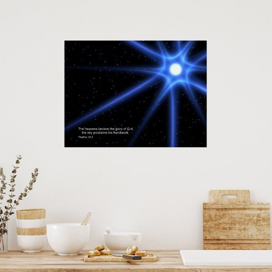 Psalmen 19:2 poster (Küche)