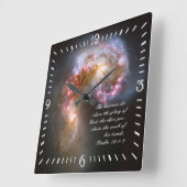Psalmen 19 Inspiration Quadratische Wanduhr (Winkel)