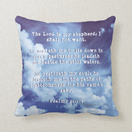 Psalmen 23:1-3 Der Herr ist mein Hirtenwolkenpilz Kissen