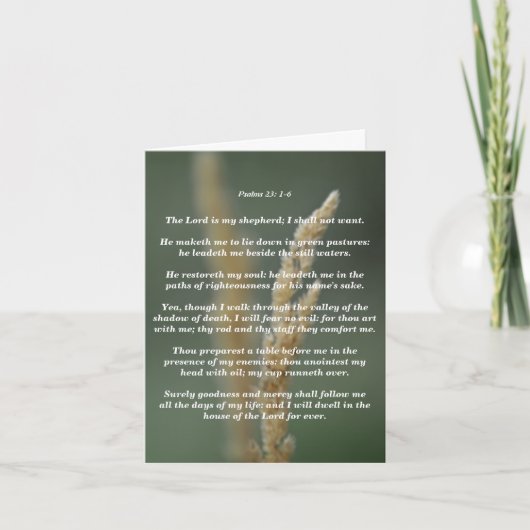 Psalmen 23: 1-6 karte (Vorderseite)