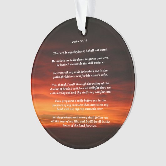 Psalmen 23: 1-6 ornament (Vorderseite)