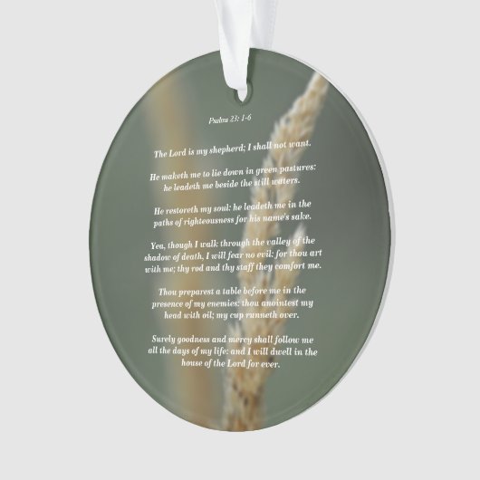 Psalmen 23: 1-6 ornament (Vorderseite)