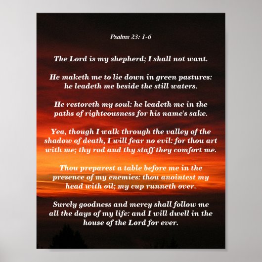 Psalmen 23: 1-6 poster (Vorne)