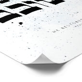 Psalmen 23,3 - Er restauriert mein Soul, Kalligrap Poster (Ecke)