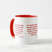 Psalmen 23:4 Bibelverse-Schrift Zweittonne-Tasse Tasse (Vorderseite Links)