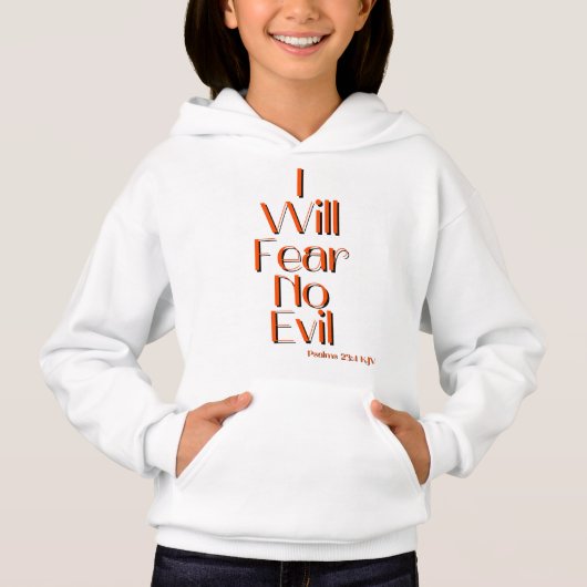 Psalmen 23:4 Bibelverse Zitat Girl's Hoodie (Vorderseite)