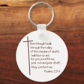 Psalmen 23:4 schlüsselanhänger (Vorderseite)