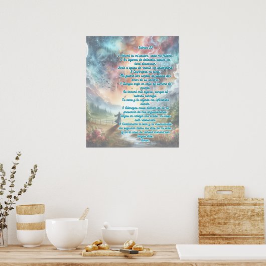 Psalmen 23 auf Spanisch Poster (Küche)