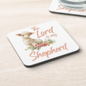 Psalmen 23 Der Herr ist mein Hirte Christlicher Gl Getränkeuntersetzer (Linke Seite)