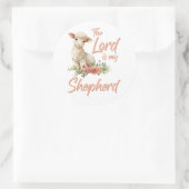 Psalmen 23 Der Herr ist mein Hirte Christlicher Gl Runder Aufkleber (Tasche)