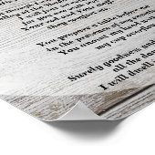 Psalmen 23 Der Herr ist mein Hirte Poster (Ecke)