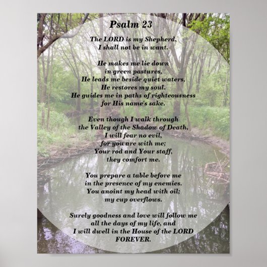 Psalmen 23 Der Herr ist mein Schäferposter Poster (Vorne)
