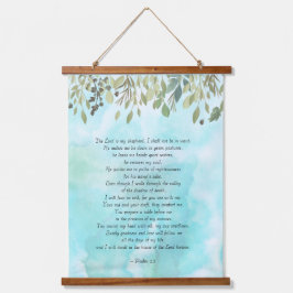 Psalmen 23 Eukalyptus & Wasserfarbe Wandteppich Mit Holzrahmen