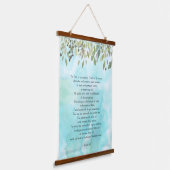 Psalmen 23 Eukalyptus & Wasserfarbe Wandteppich Mit Holzrahmen (Gewinkelt)