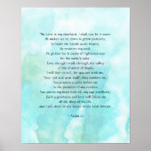 Psalmen 23 Hintergrund Wasserfarbe Poster (Vorne)