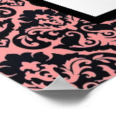 Psalmen 23 Rosa und schwarze Damaskus Poster (Ecke)