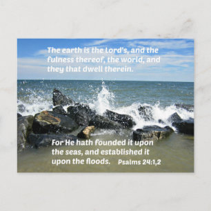 Psalmen 24:1,2 Die Erde ist die des Herrn und die Postkarte