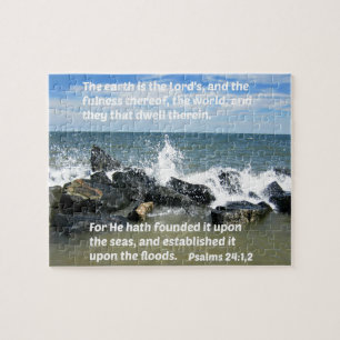 Psalmen 24:1,2 Die Erde ist die des Herrn und die  Puzzle