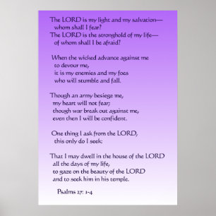 Psalmen 27:1-4 poster