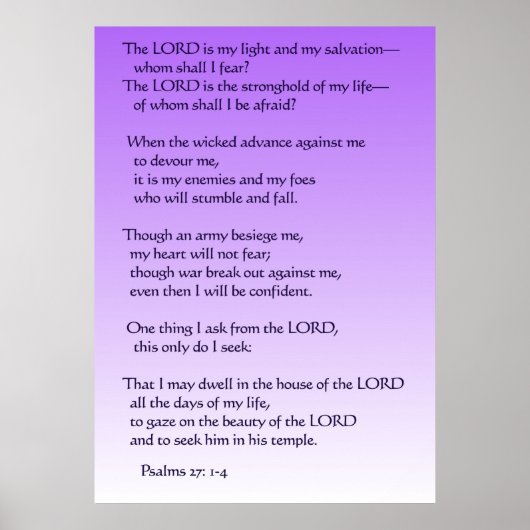 Psalmen 27:1-4 poster (Vorne)