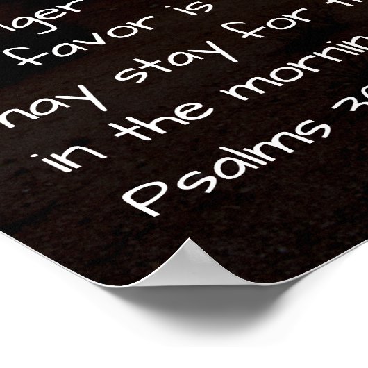 Psalmen 30:4-5 poster (Ecke)