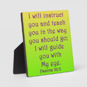 Psalmen 32:8 fotoplatte (Vorderseite)