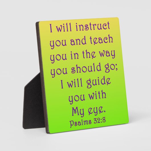 Psalmen 32:8 fotoplatte (Vorderseite)