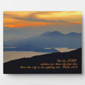 Psalmen 33:18 Inspiration Fotoplatte (Vorderseite)