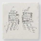 Psalmen 36:7 und 4:8, NIV Steinuntersetzer (Vorderseite)