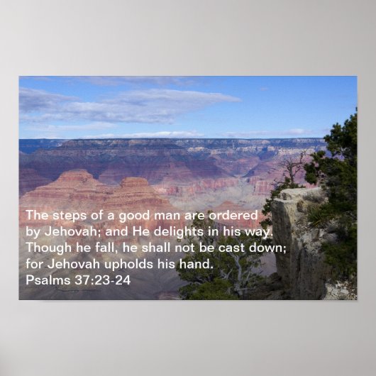 Psalmen 37:23-24 Poster (Vorne)