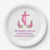 Psalmen 37:4 pappteller (Vorderseite)