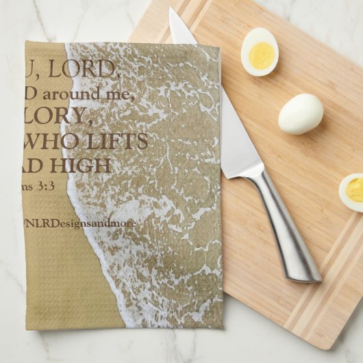 Psalmen 3:3 Mein Schild Geschirrtuch (Viertel Falte)