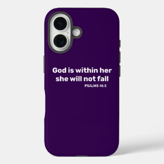 Psalmen 46:5 Gott ist in ihrem Bibelverse iPhone 16 Hülle